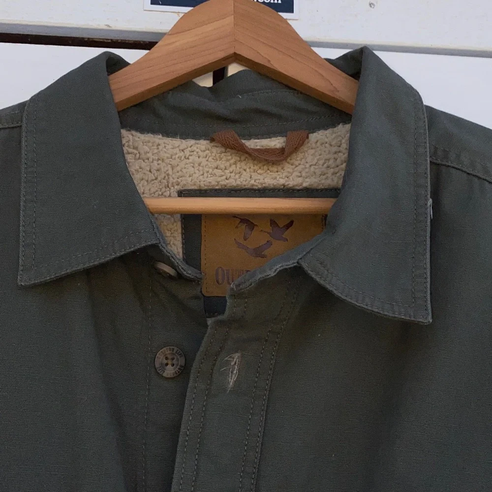 Outdoor Life Men’s 100% Durable Cotton Jacket/Shirt-Fleece Sherpa Lining XXL
